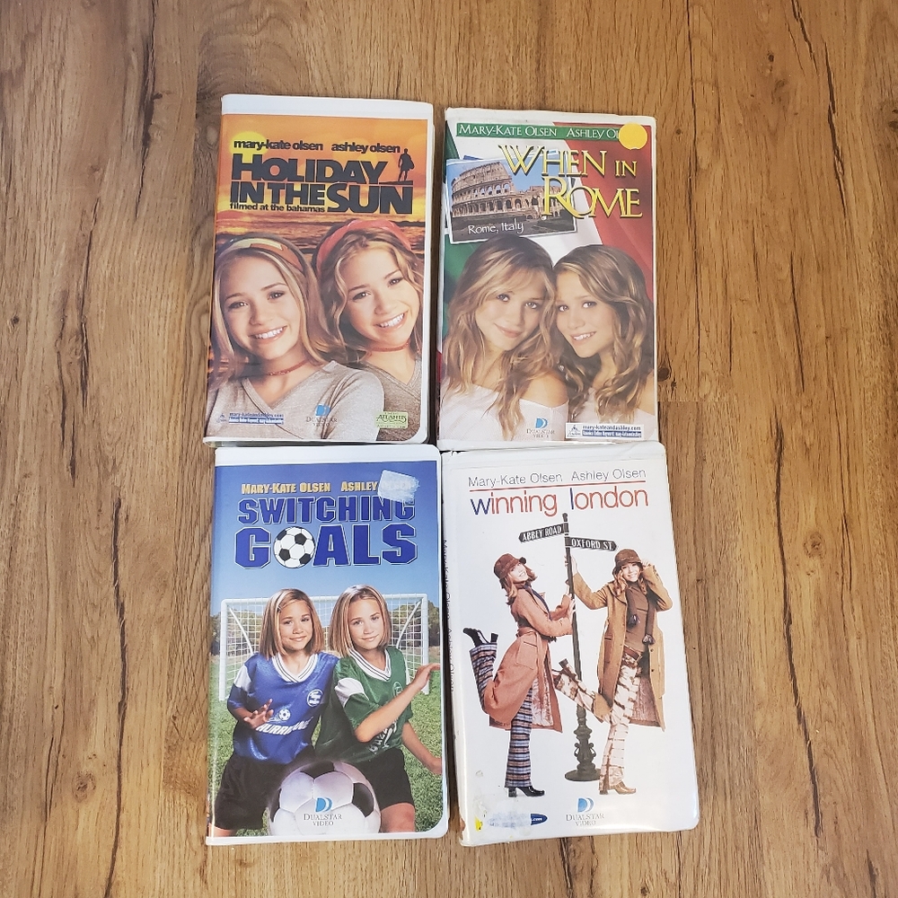 4 Marykate & Ashley Movies on VHS When In Rome Holiday In The Sun Switching Goal